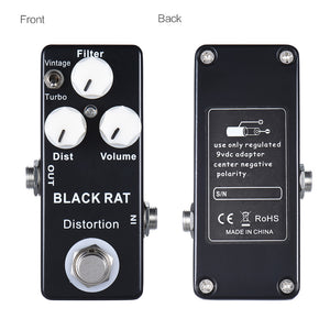 New Mosky Black Rat Mini Distortion Guitar Effect Pedal