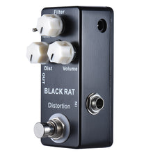 Load image into Gallery viewer, New Mosky Black Rat Mini Distortion Guitar Effect Pedal